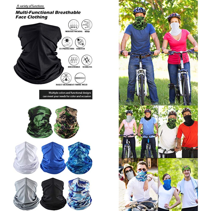 Summer Neck Gaiter Mask Windpr - Black Face Mask Pack avis et prix