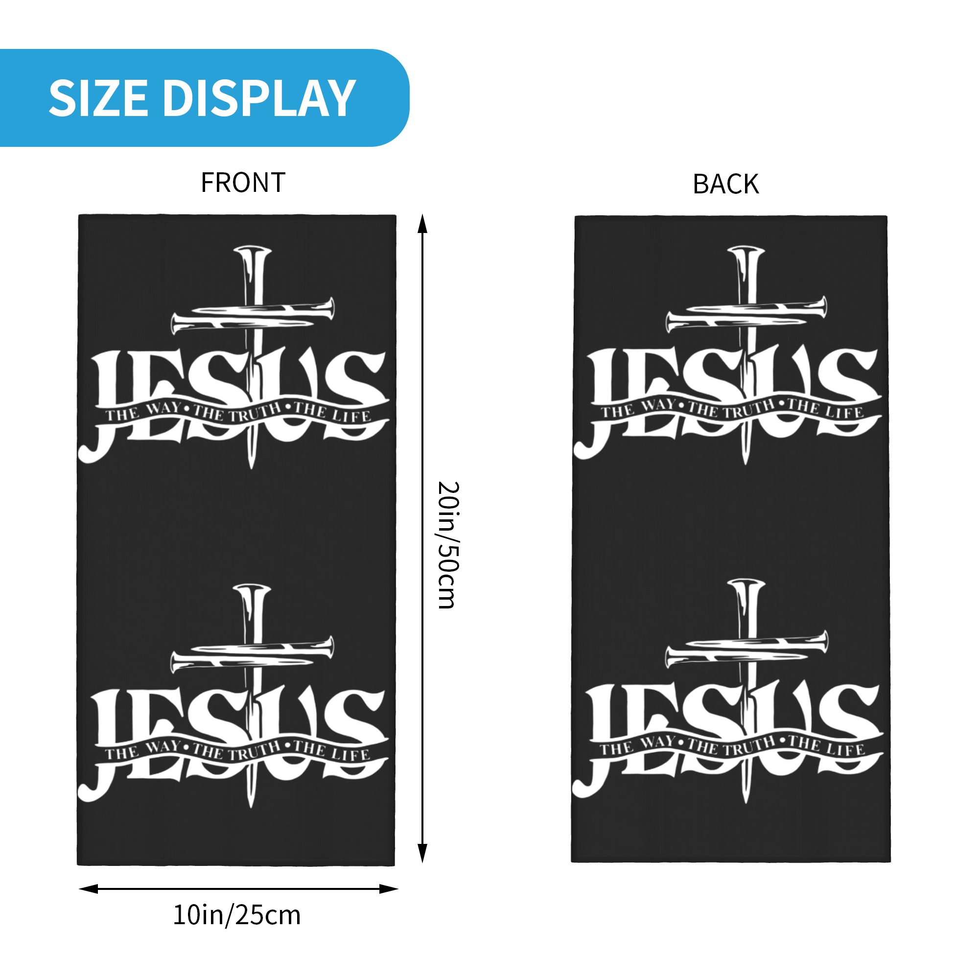 Custom Jesus The Way The Truth - Neck Gaiter Face Cover avis et prix