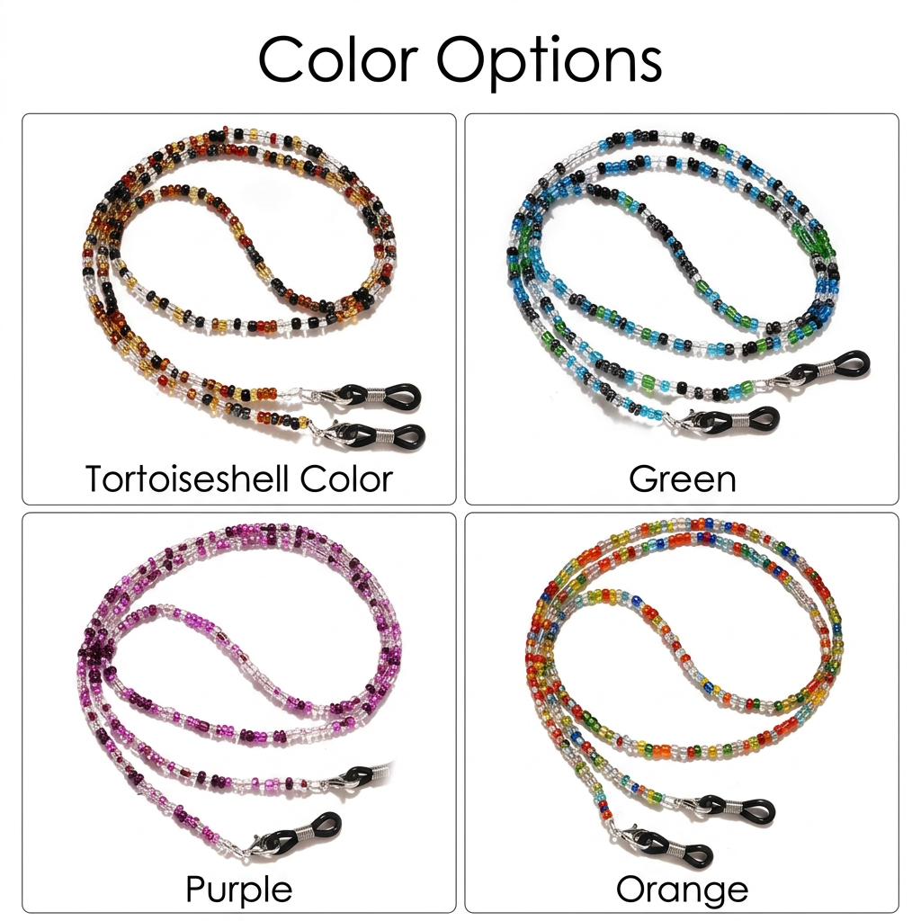 2-in-1 Non-slip Beaded Acrylic - Mask Chain Holder avis et prix