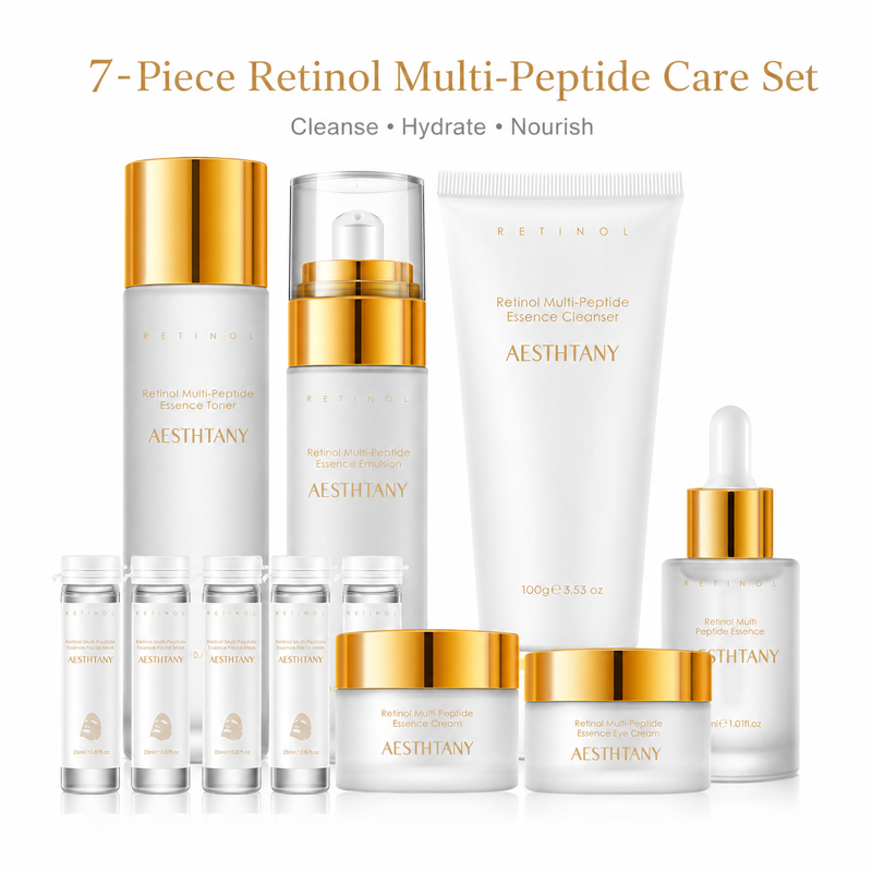 7PCS Retinol Multi-Peptide Ski - Face Mask Storage Box avis et prix