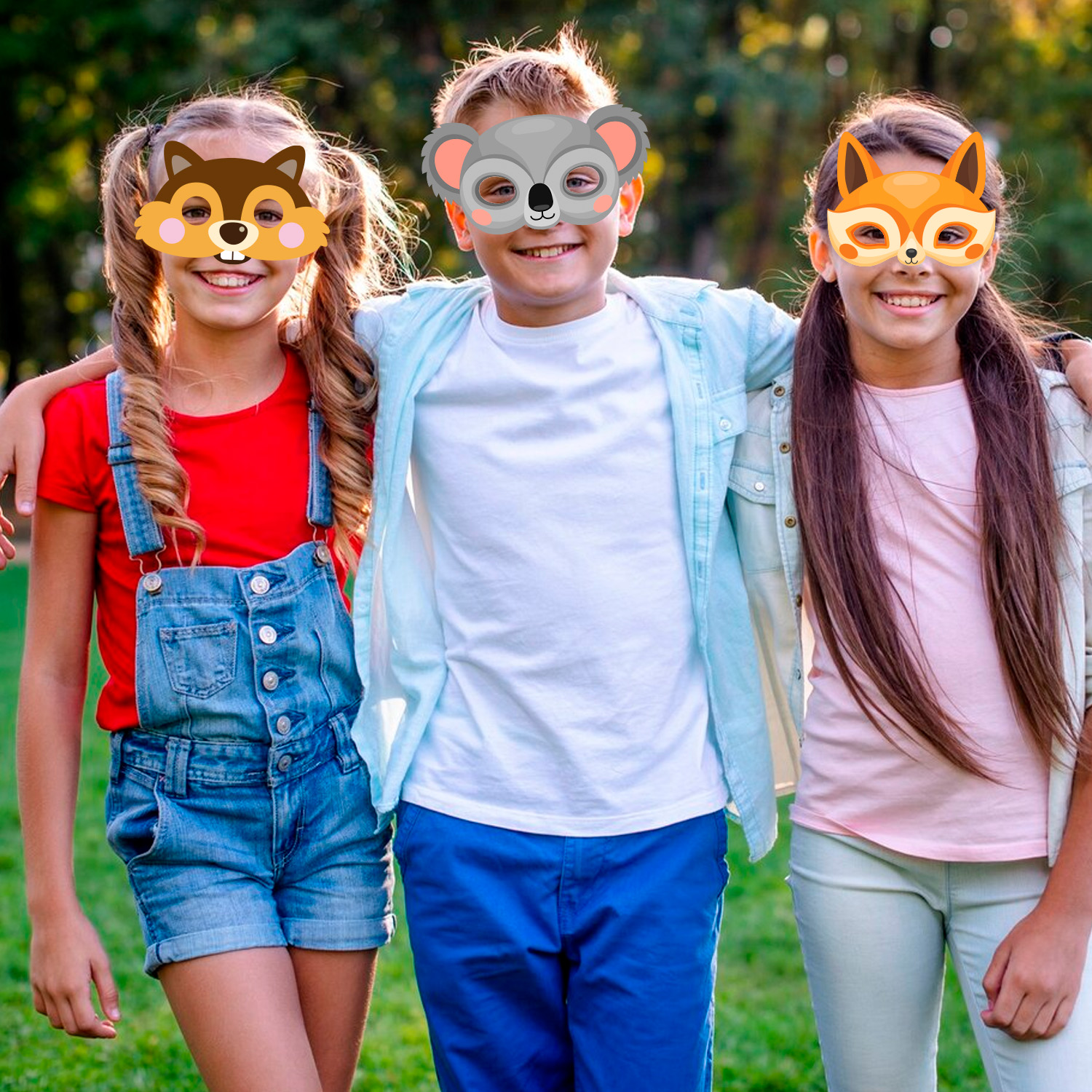 16 Pcs Animal Party Masks Set  - Kids Face Mask avis et prix