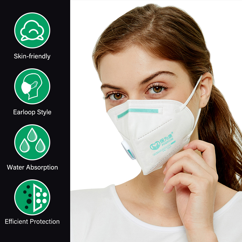 POWECOM KN95 Masks with Valve  - Disposable Surgical Mask avis et prix