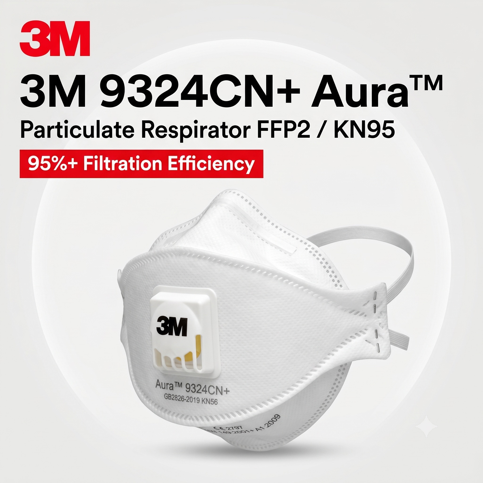 3M 9324CN+ Respirator FFP2 KN9 - Kn95 Respirator Mask avis et prix