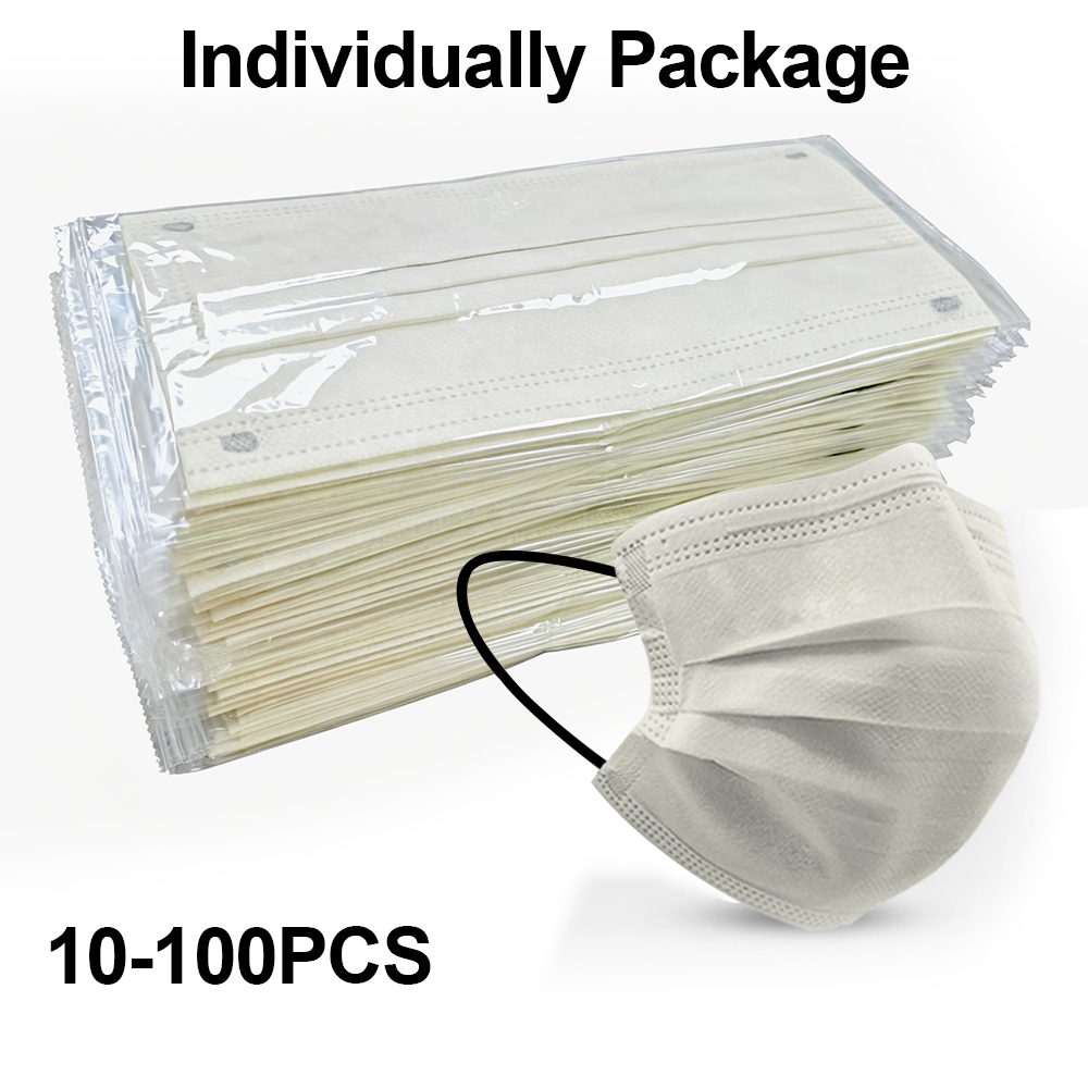 10-100pcs Disposable Adults In - Disposable Mask Blue avis et prix