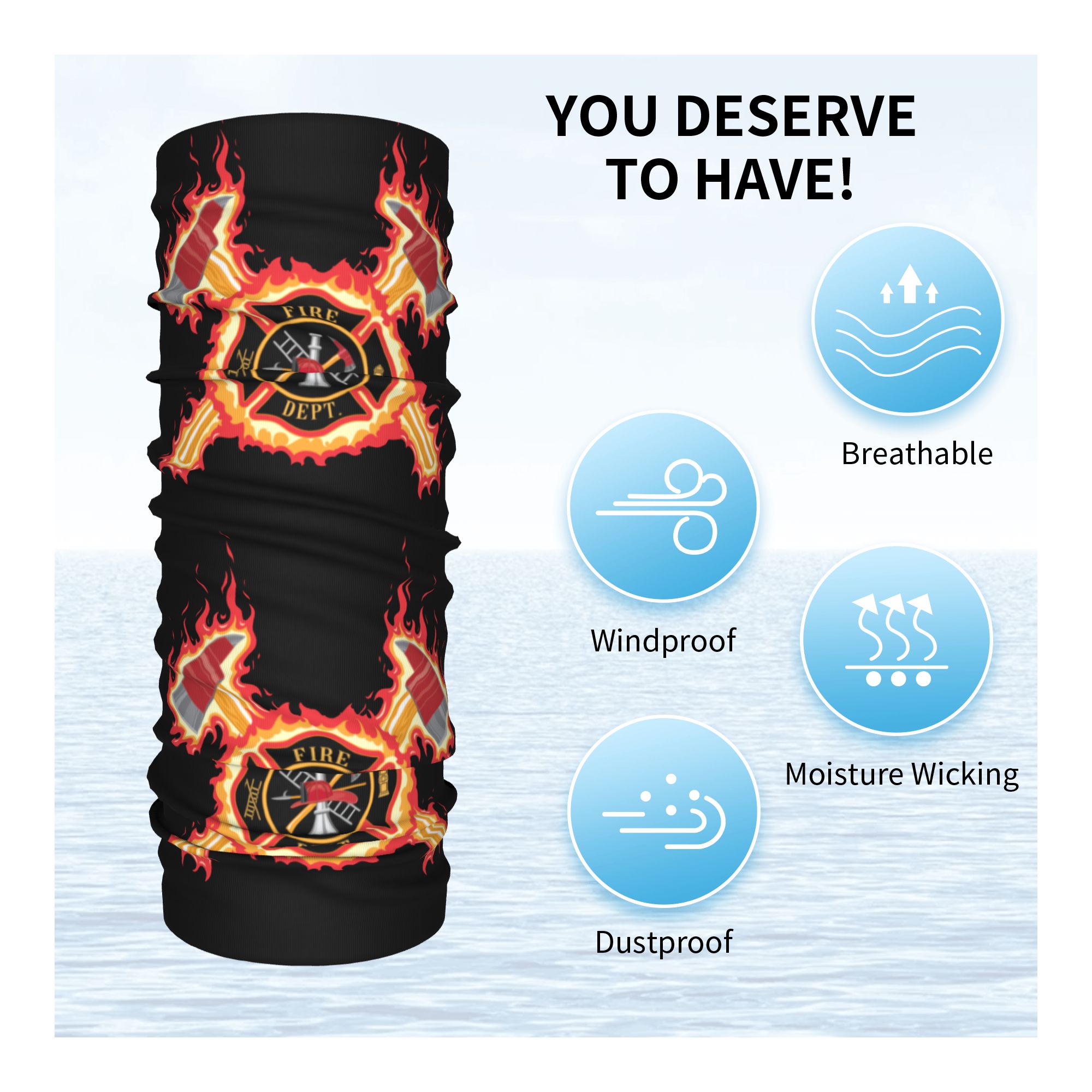 Custom Firefighter Cross Banda - Neck Gaiter Face Cover avis et prix