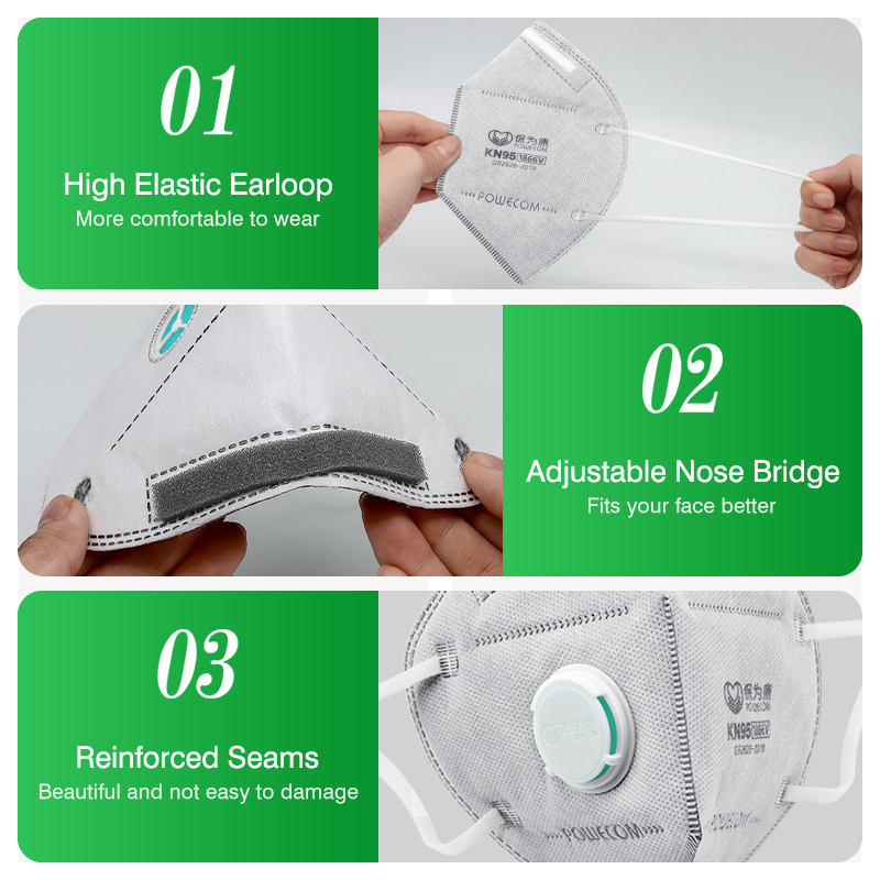 POWECOM KN95 Masks Activated C - Disposable Surgical Mask avis et prix