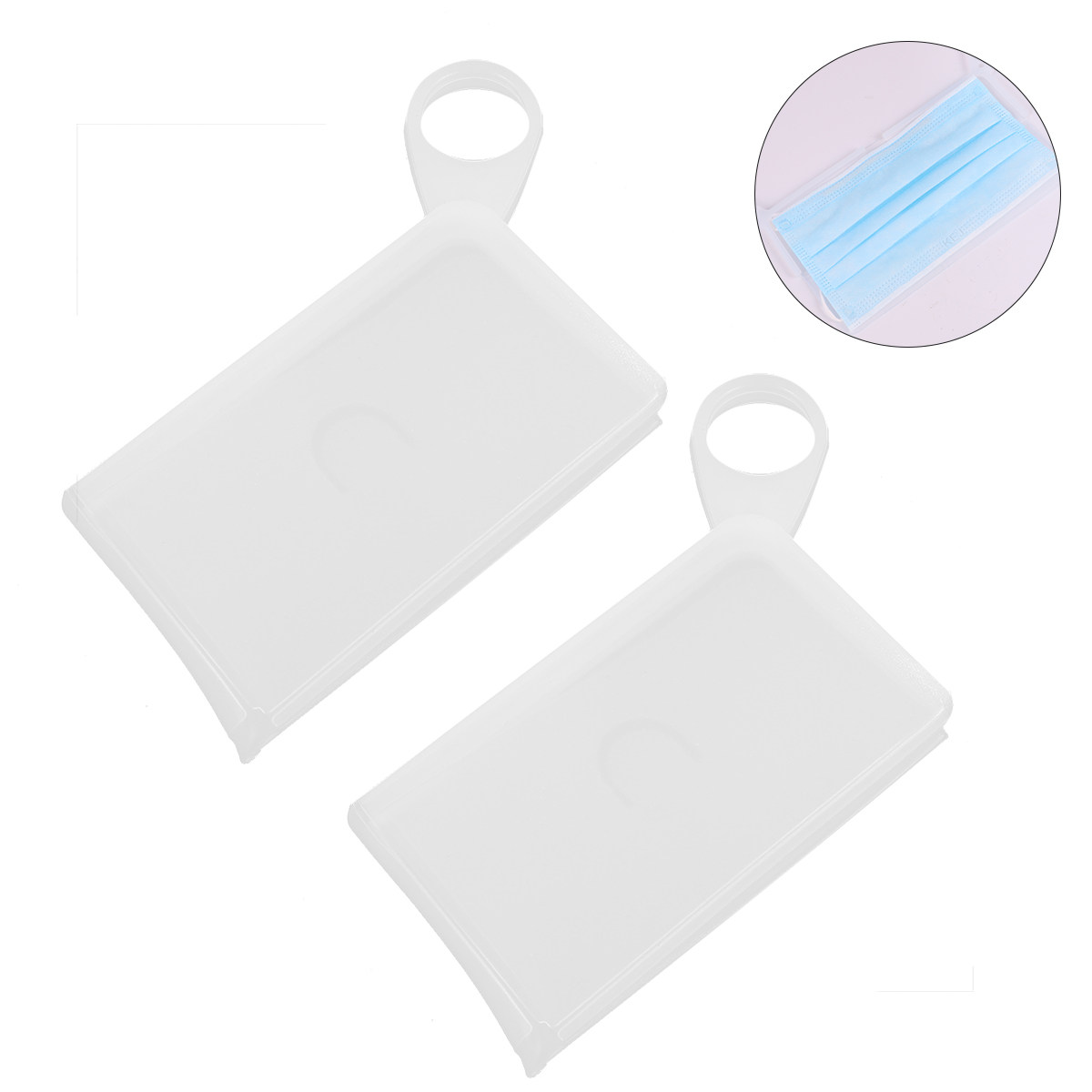 2Pcs Food Grade Silicone Face  - Face Mask Storage Box avis et prix