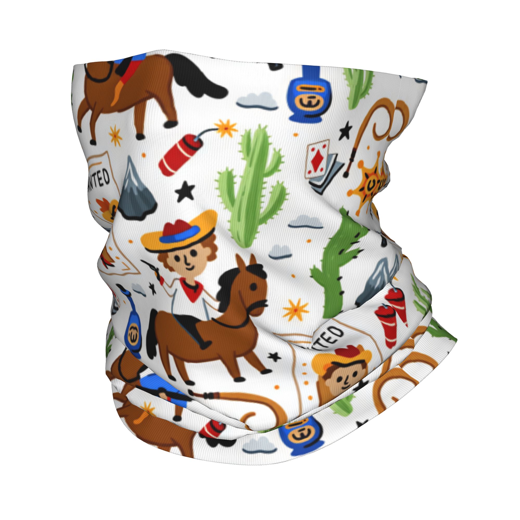 Cartoon Kids Western Cowboy Ba - Kids Face Mask avis et prix