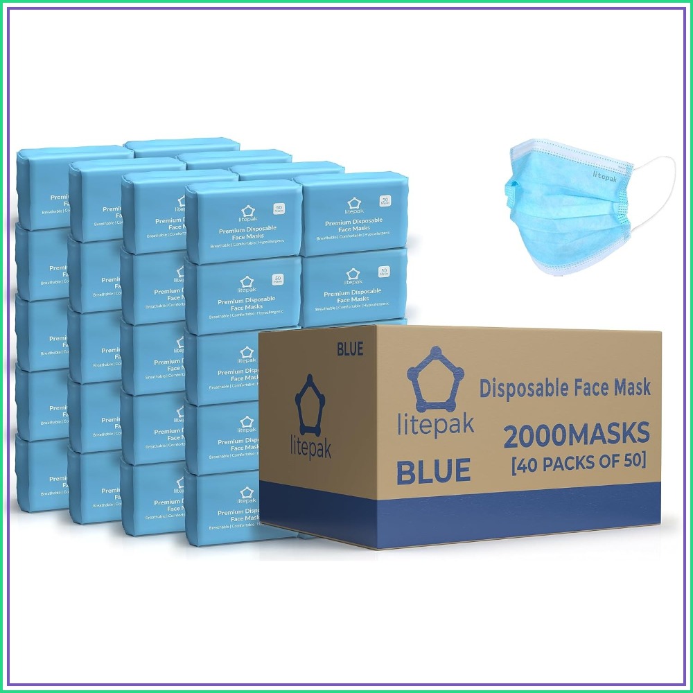 2,000pcs Disposable Face Masks - Disposable Mask Blue avis et prix