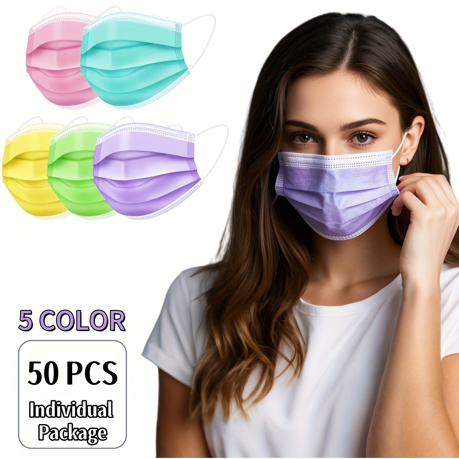 100/50Pcs Three-Layer Protecti - Disposable Surgical Mask avis et prix