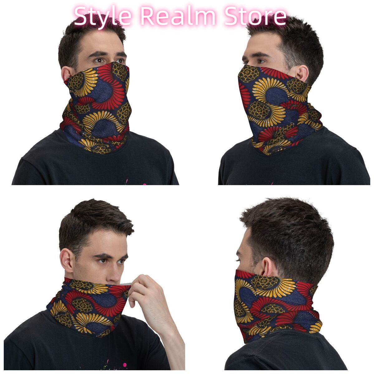 Ankara African Pattern Bandana - Neck Gaiter Face Cover avis et prix