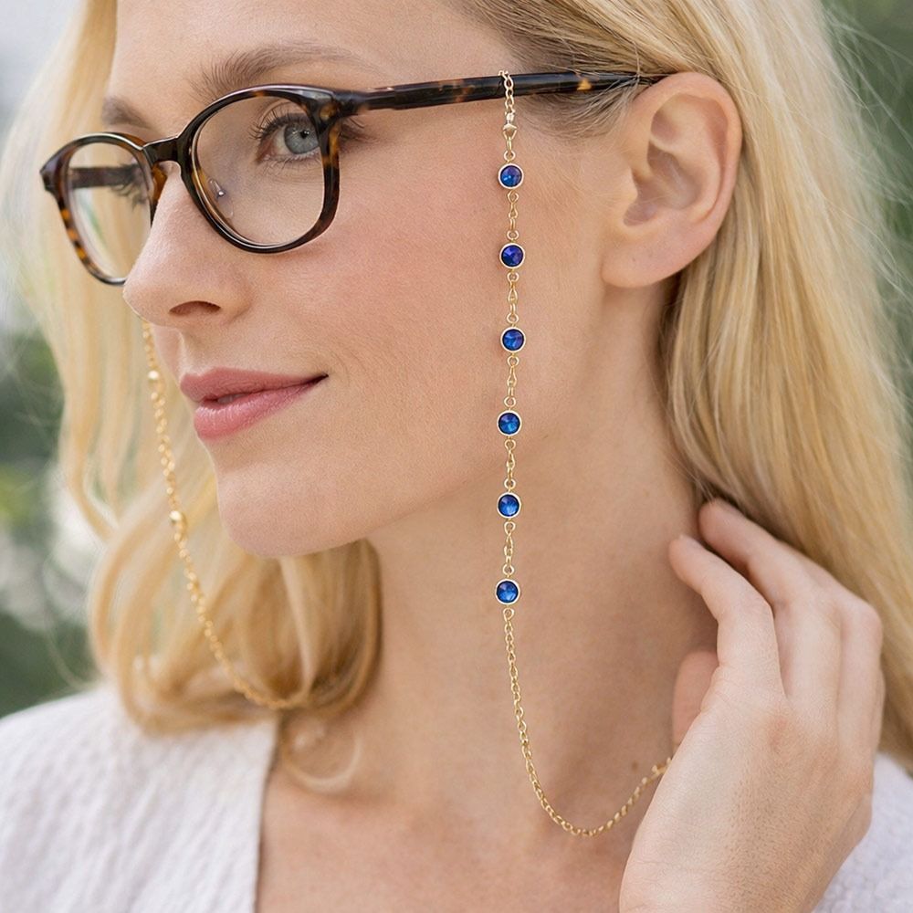 Trendy Colorful Crystal Beads  - Mask Chain Holder avis et prix